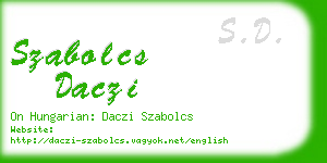 szabolcs daczi business card